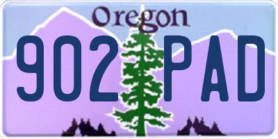 OR license plate 902PAD