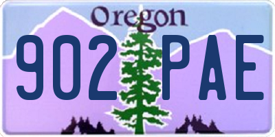 OR license plate 902PAE