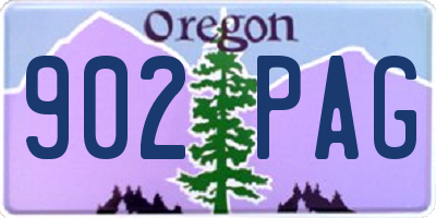 OR license plate 902PAG