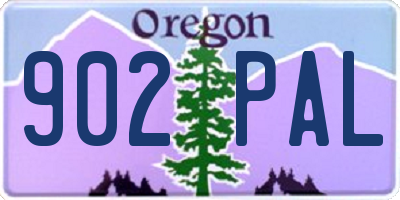 OR license plate 902PAL