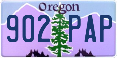 OR license plate 902PAP