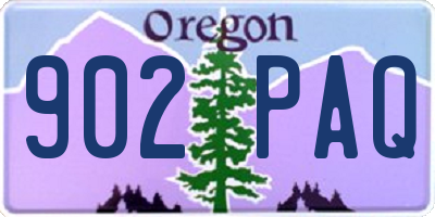 OR license plate 902PAQ