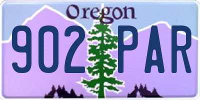 OR license plate 902PAR