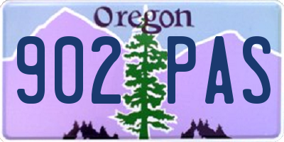 OR license plate 902PAS
