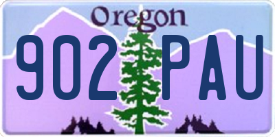OR license plate 902PAU