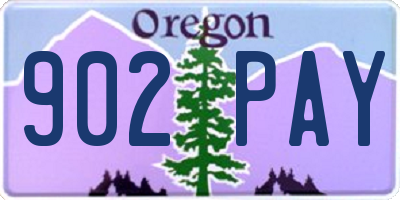 OR license plate 902PAY
