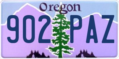 OR license plate 902PAZ