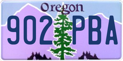 OR license plate 902PBA