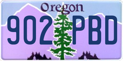 OR license plate 902PBD