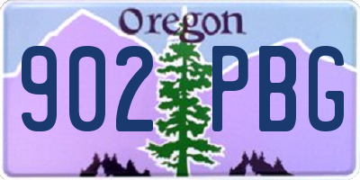 OR license plate 902PBG