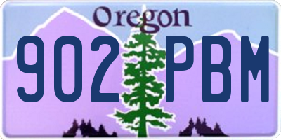 OR license plate 902PBM