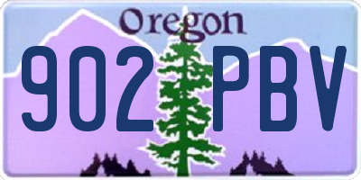 OR license plate 902PBV