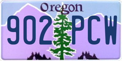 OR license plate 902PCW