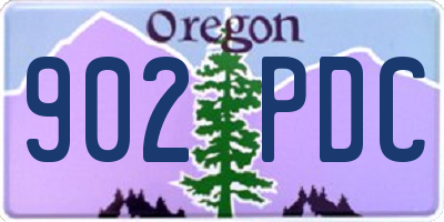 OR license plate 902PDC