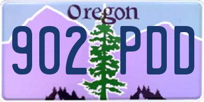 OR license plate 902PDD