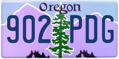 OR license plate 902PDG