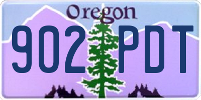 OR license plate 902PDT