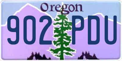OR license plate 902PDU
