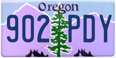 OR license plate 902PDY