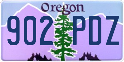 OR license plate 902PDZ