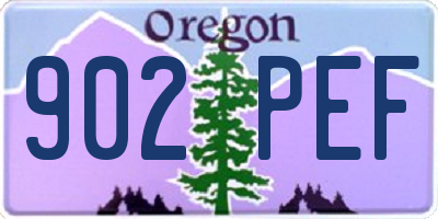 OR license plate 902PEF