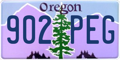 OR license plate 902PEG