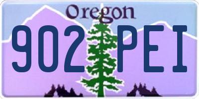OR license plate 902PEI