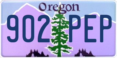 OR license plate 902PEP