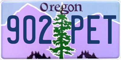 OR license plate 902PET