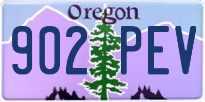 OR license plate 902PEV