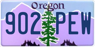 OR license plate 902PEW