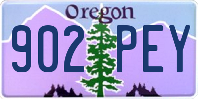OR license plate 902PEY
