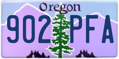 OR license plate 902PFA