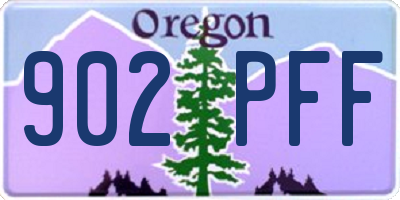 OR license plate 902PFF