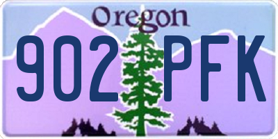 OR license plate 902PFK