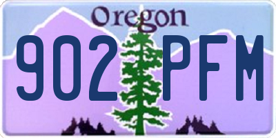 OR license plate 902PFM