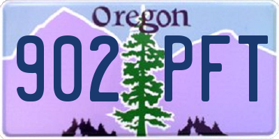 OR license plate 902PFT