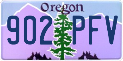 OR license plate 902PFV