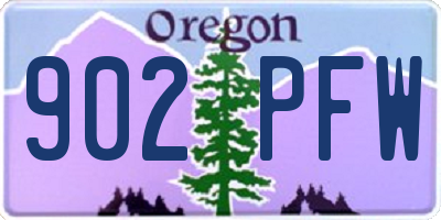 OR license plate 902PFW