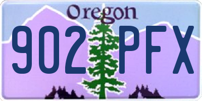 OR license plate 902PFX