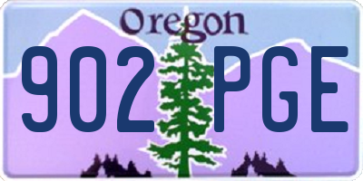 OR license plate 902PGE
