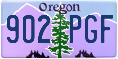 OR license plate 902PGF