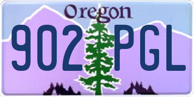 OR license plate 902PGL