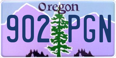 OR license plate 902PGN