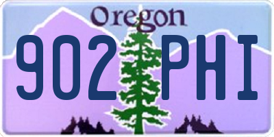 OR license plate 902PHI