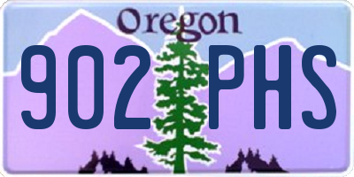 OR license plate 902PHS