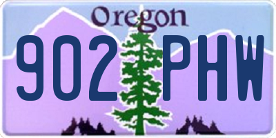 OR license plate 902PHW