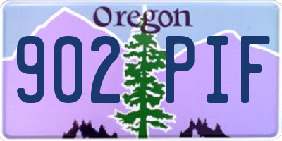 OR license plate 902PIF
