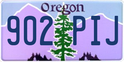 OR license plate 902PIJ