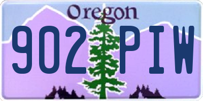 OR license plate 902PIW